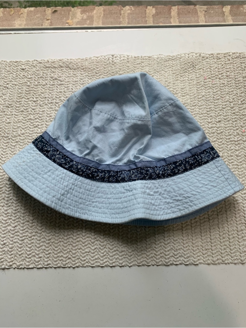 Vintage Gap kids Bucket Hats baby blue plaid girls boys